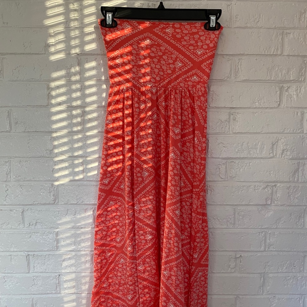 Pink and white pattern maxi skirt for girls